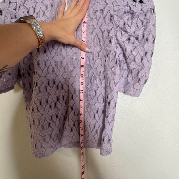 Lavender Lace Women Top Size M - Picture 5 of 7